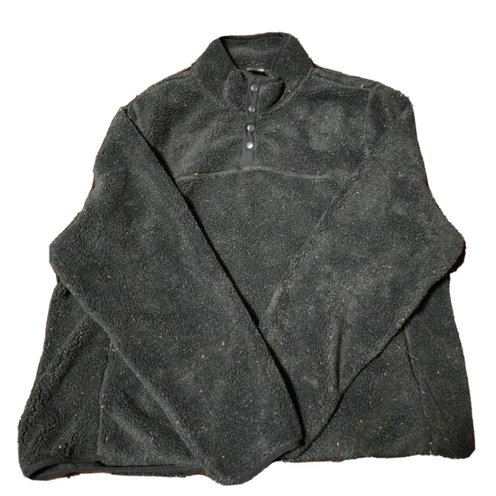 NWOT Men's Navy Speckle MEMBERS MARK Alpine Sherpa Pullover Size XL
